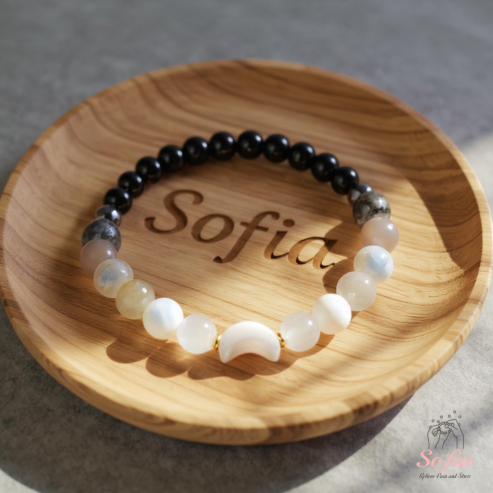Moon Phase Crystal Bracelet Healing Gemstone Jewelry Gift Free US Shipping