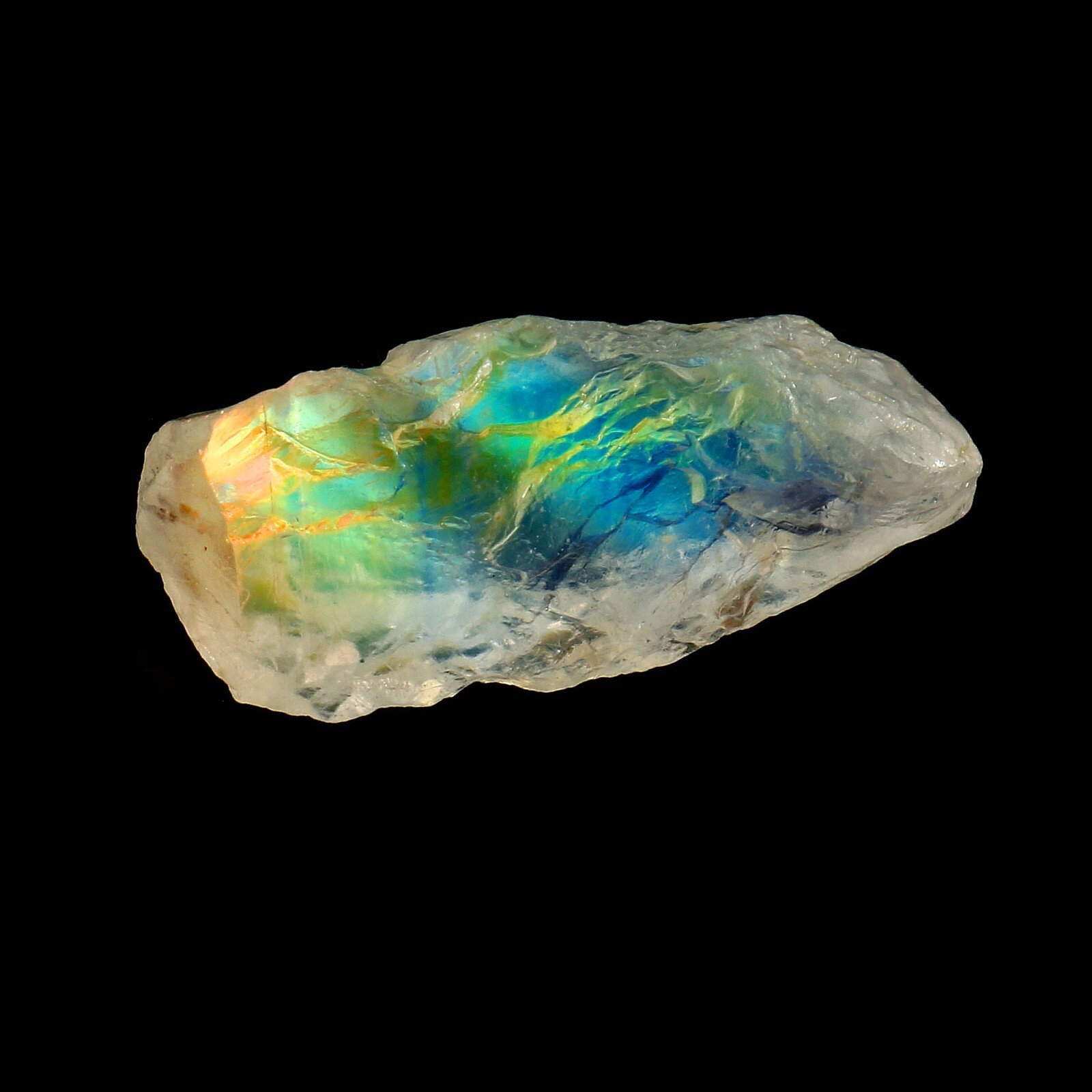 Natural Madagascar moonstone Multi Fire Loose Stone Big Size Top Quality M379