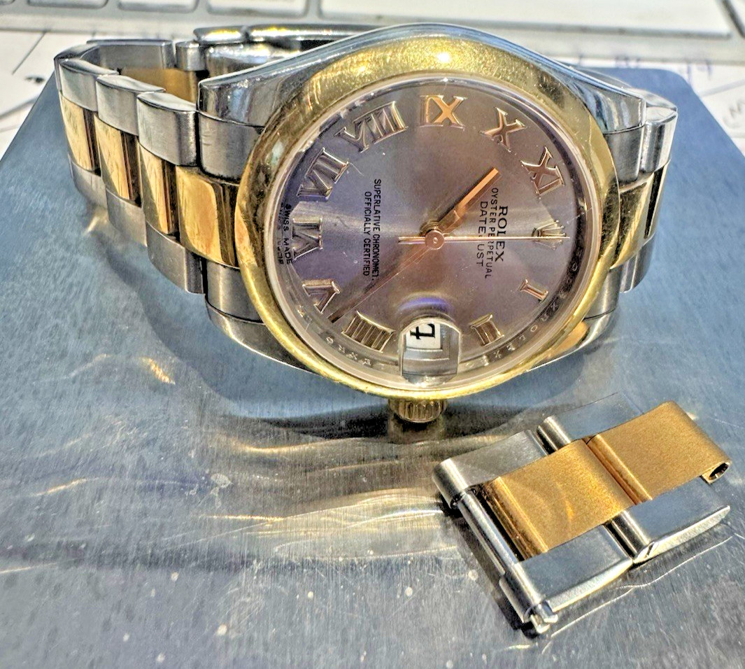 ROLEX 2 TONE 31MM OYSTER PERPETUAL DATEJUST FULL SET REF: 178243- 103 GRAMS