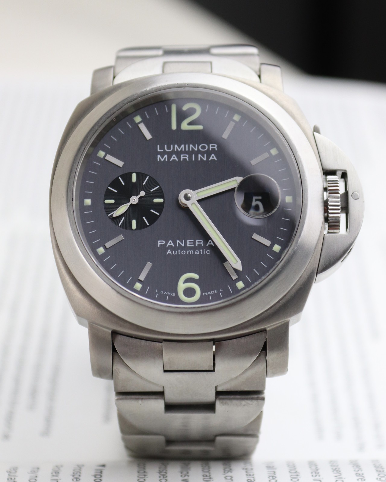 Panerai Luminor Marina PAM00091 44mm Titanium Grey Dial Watch