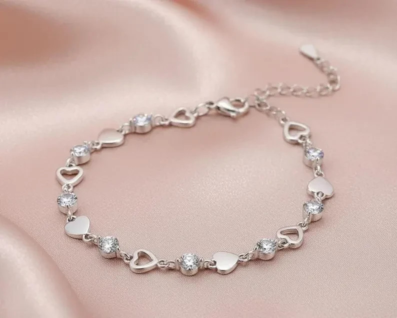 6 Ct Round Simulated Diamond Women’s Tennis Link Bracelet 14K White Gold Plated