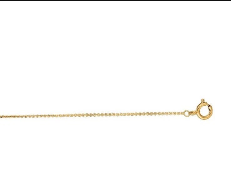 10k Solid Yellow Gold Chain Girls Necklace 18 Inches