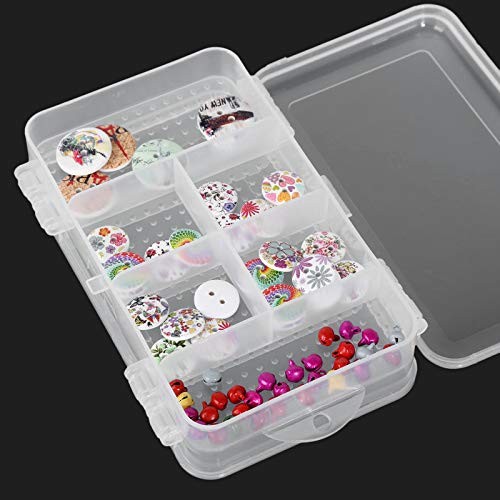 Double Sided Storage Organizer Container with Dividers Jewelry 10-Grid 1-Pack