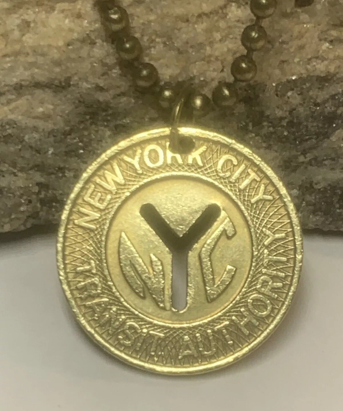 NYC Subway Token Pendant Necklace Vintage New York City. Wear History! Gift 🎁