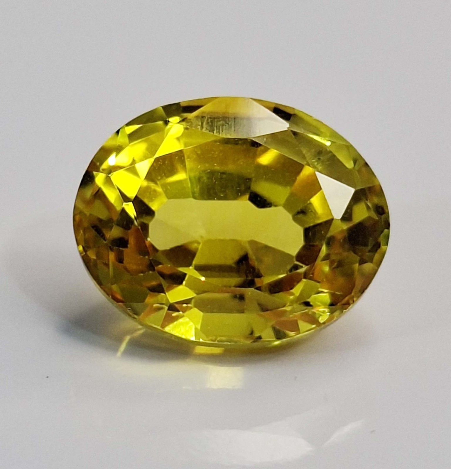 Gemstone Sapphire Oval Cut 5-7 Ct Natural Flawless Yellow Certified Loose TQ1091