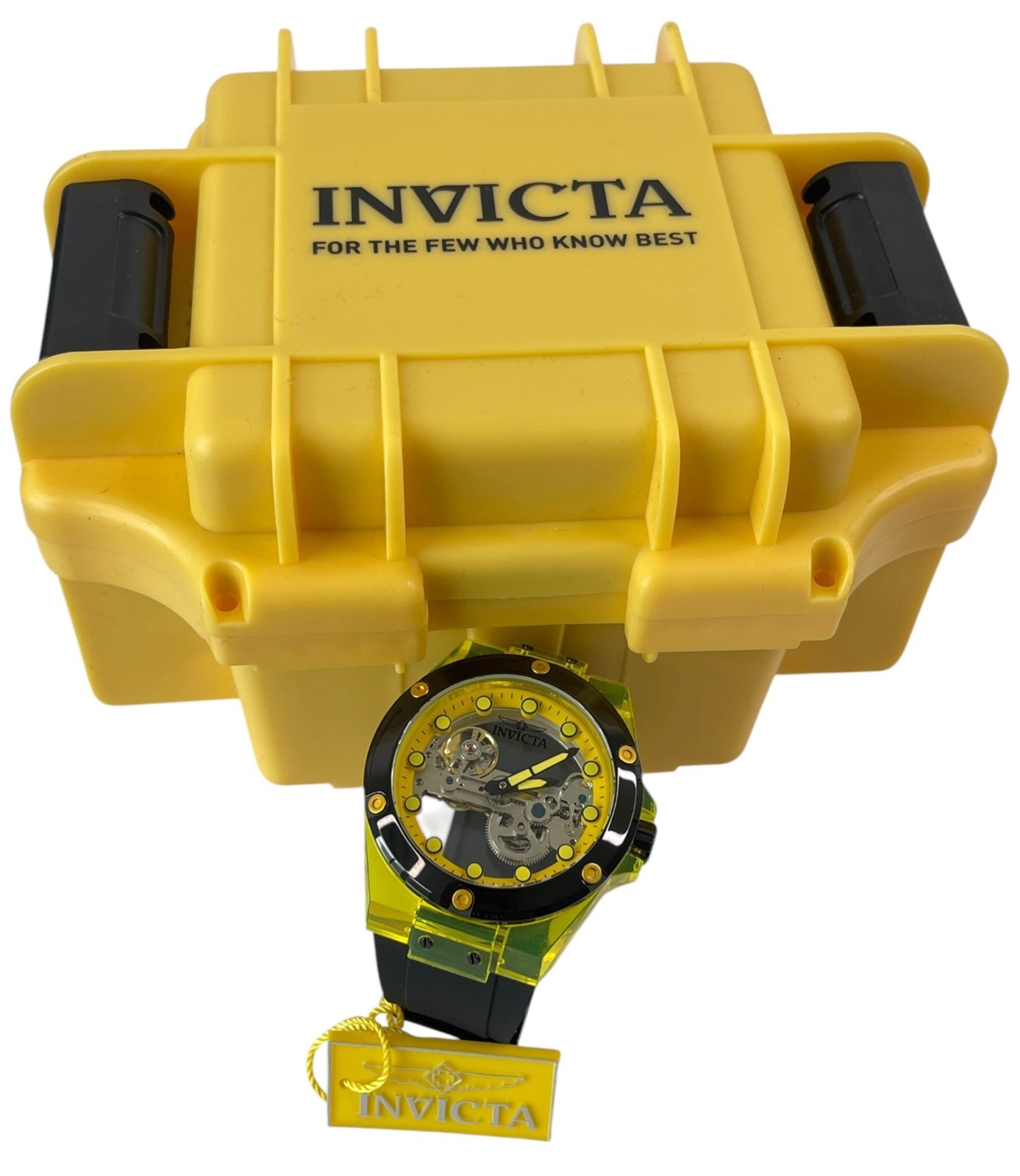 Invicta Speedway 44398 Men’s Automatic Yellow Polycarbonate Watch $1095 w/ Case