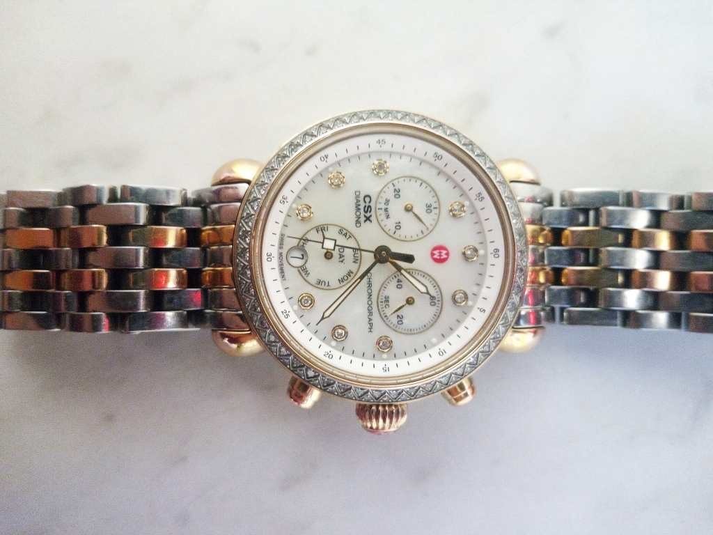 Great Condition Michele MW03M01C5046 CSX 36 Diamond Two Tone Women’s Watch
