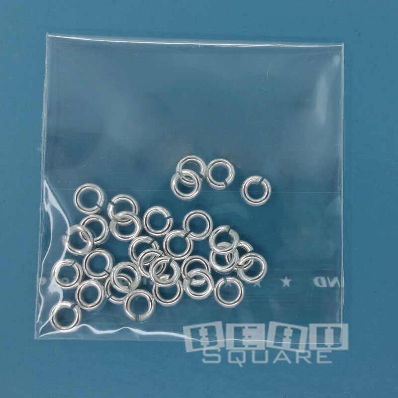 30 PC Solid Sterling Silver 4mm 19 Gauge/0.9mm Open Jump Ring Connector #33463