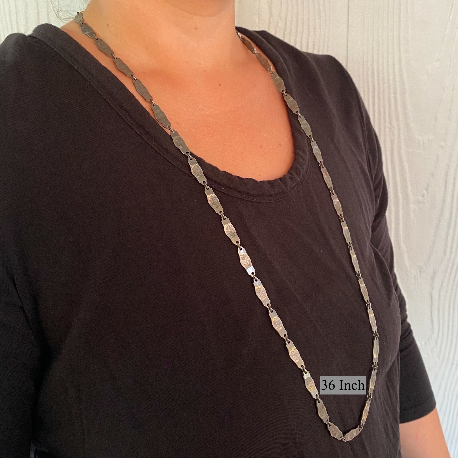 Vintage Rusty Flat Chain Necklace (Avail. In 18″, 20″, 24″, 30″, Or 36″) (FC53)