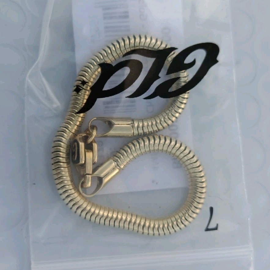 Snake Chain Bracelet Gold & White Gold, 7 in & 9 in, Lobster Closure