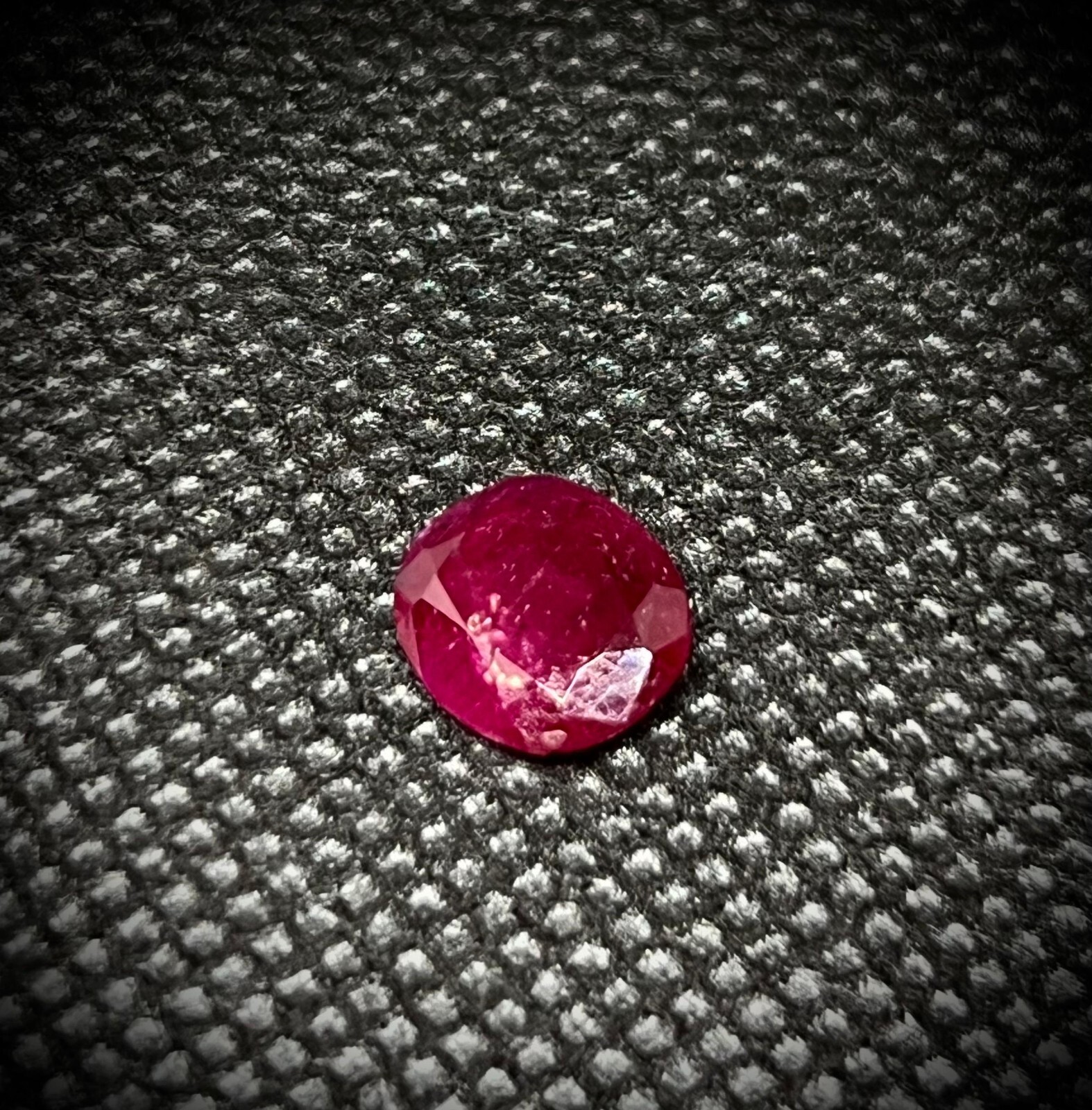 2.025 Cts Oval Red Natural Ruby Very Rare Heavily Included Untreated @Madagascar