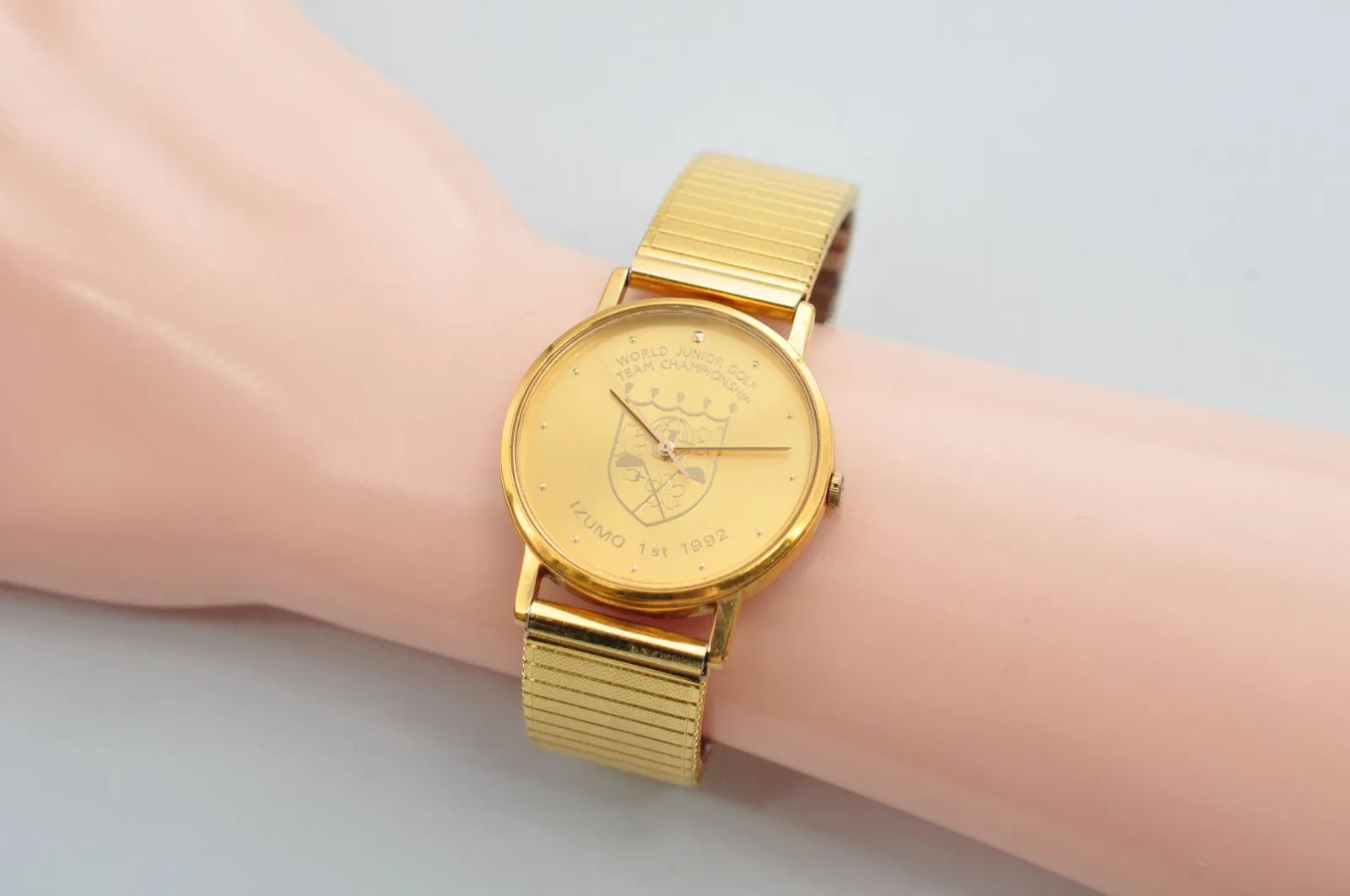 SEIKO 5P31-800B Quartz Watch, Gold, 1992 World Junior Golf Championship Commemor