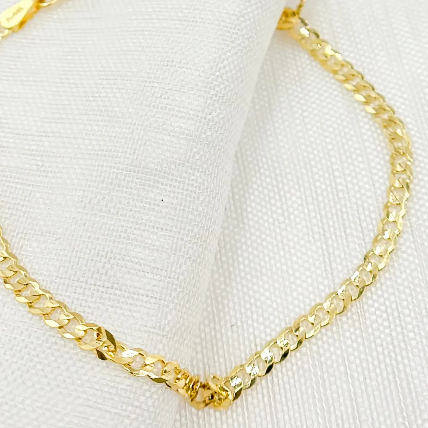 14K Solid Gold Cuban Curb Bracelet