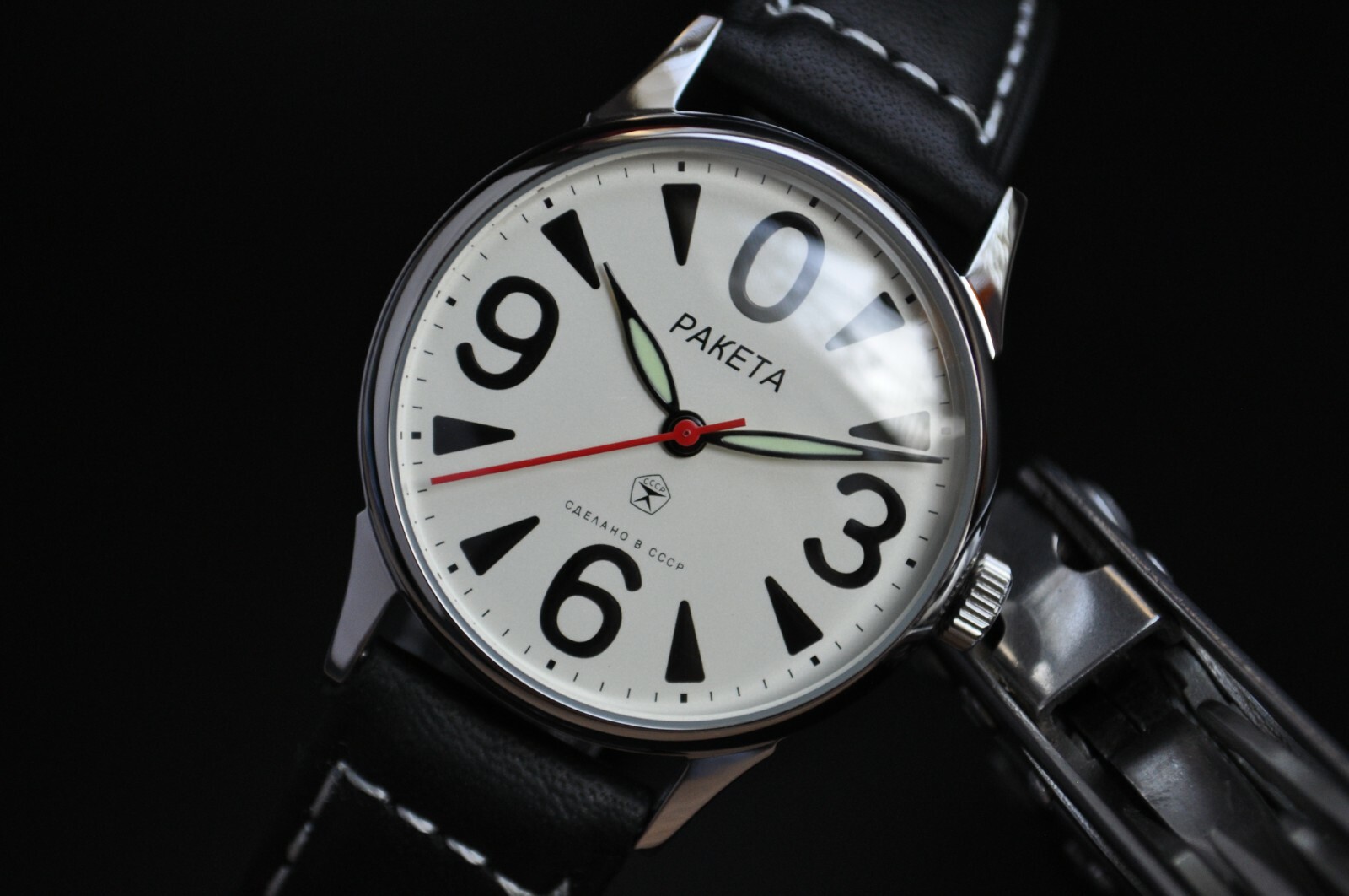 NEW Nos RAKETA Vintage Watch Special 1970 BIG Zero Rare DIAL Cal:2609 Exellent R