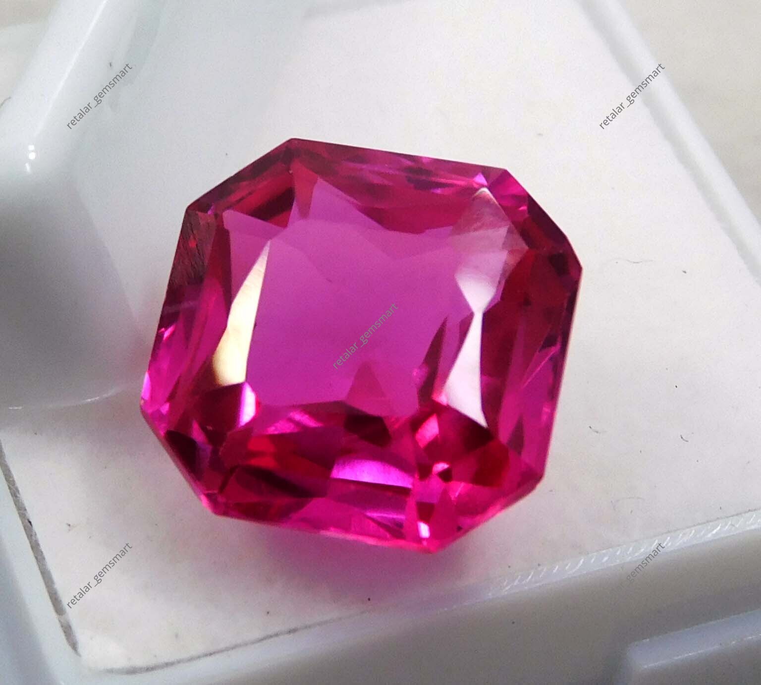 Extremely Rare Pink Sapphire Radiant Cut 10 Ct NATURAL CERTIFIED Loose Gemstone