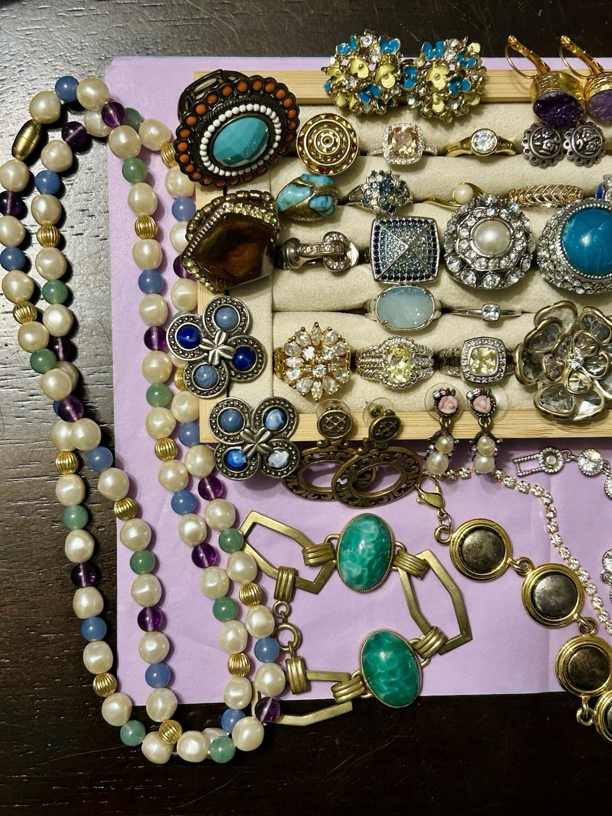 50 Piece Vintage & Modern Jewelry Lot – Some Signed/Sterling Silver – Fun Mix!