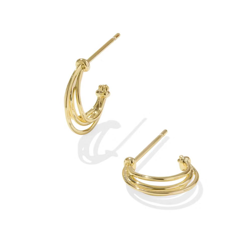 Kendra Scott Elsie Huggie Earrings – 14K Gold Over Brass: Post Closure