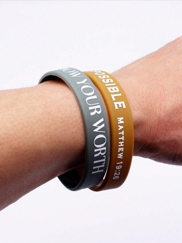 Random Christian Bible Verse Silicone Wristbands Faith Jesus Rubber Bracelet Lot