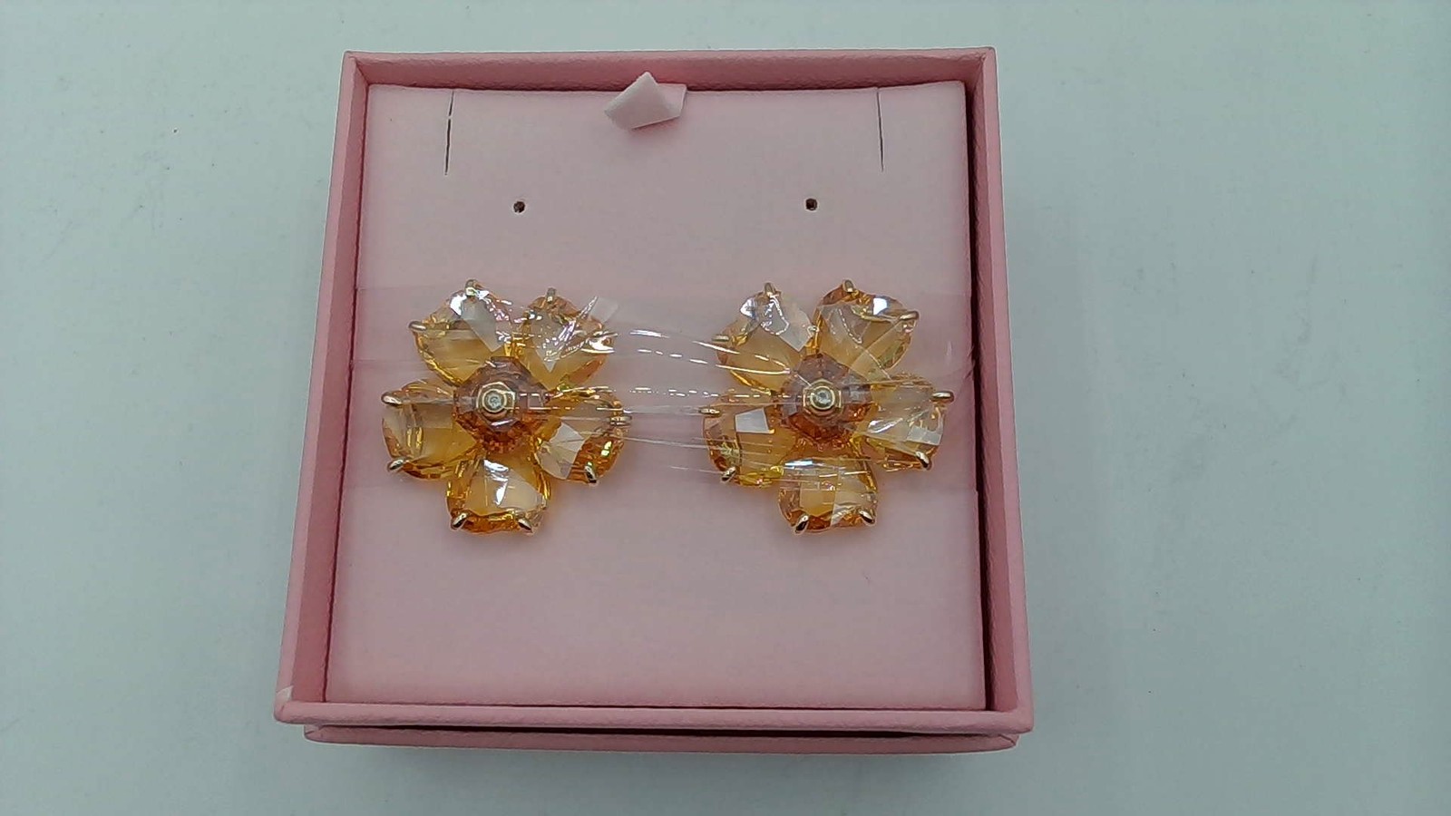 Swarovski Idyllia Stud Earrings, Flower, Yellow, Gold-tone Plated