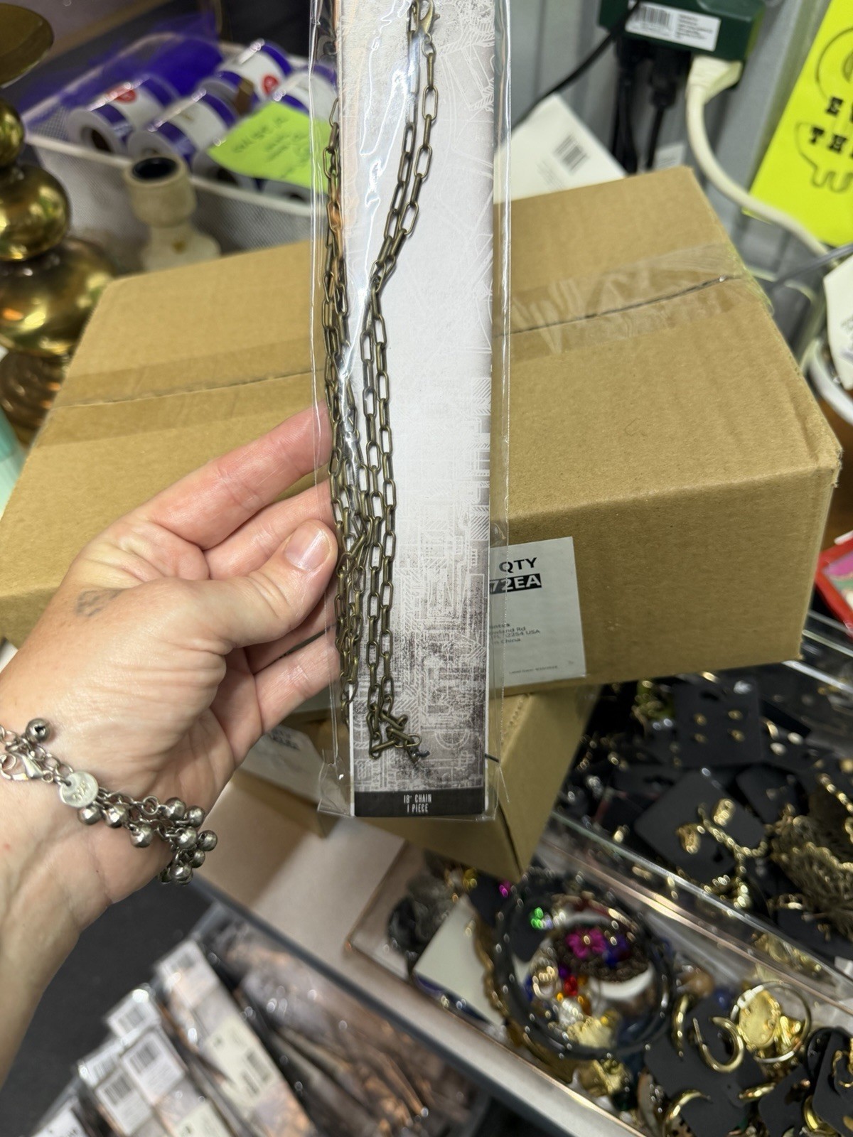6 pack 18” Brass Link Chain Necklaces with Lobster Clasp