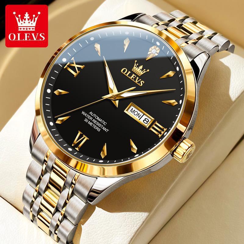 OLEVS Waterproof Luminous Diamond Dial Automatic Mechanical Business Watch Men’s