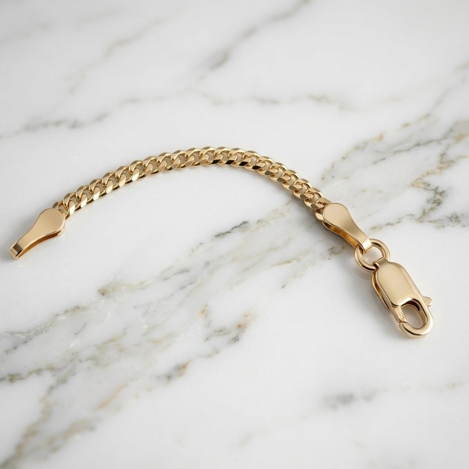 2″ Miami Cuban Curb Chain Extender for Bracelet Necklace Real 10K Yellow Gold