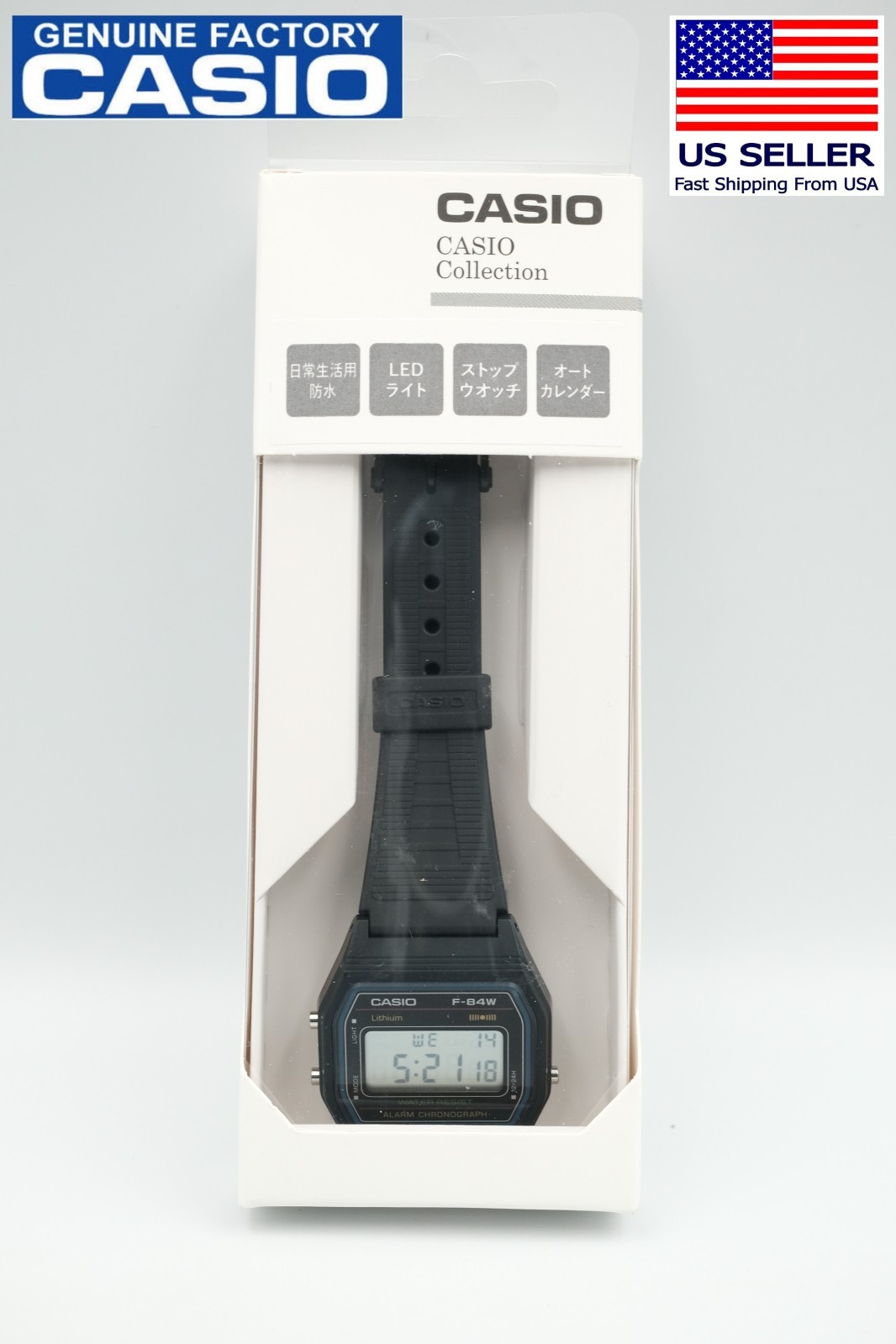 IN STOCK USA Seller JDM Casio F84W Digital Watch F-84W-1 Japanese Import