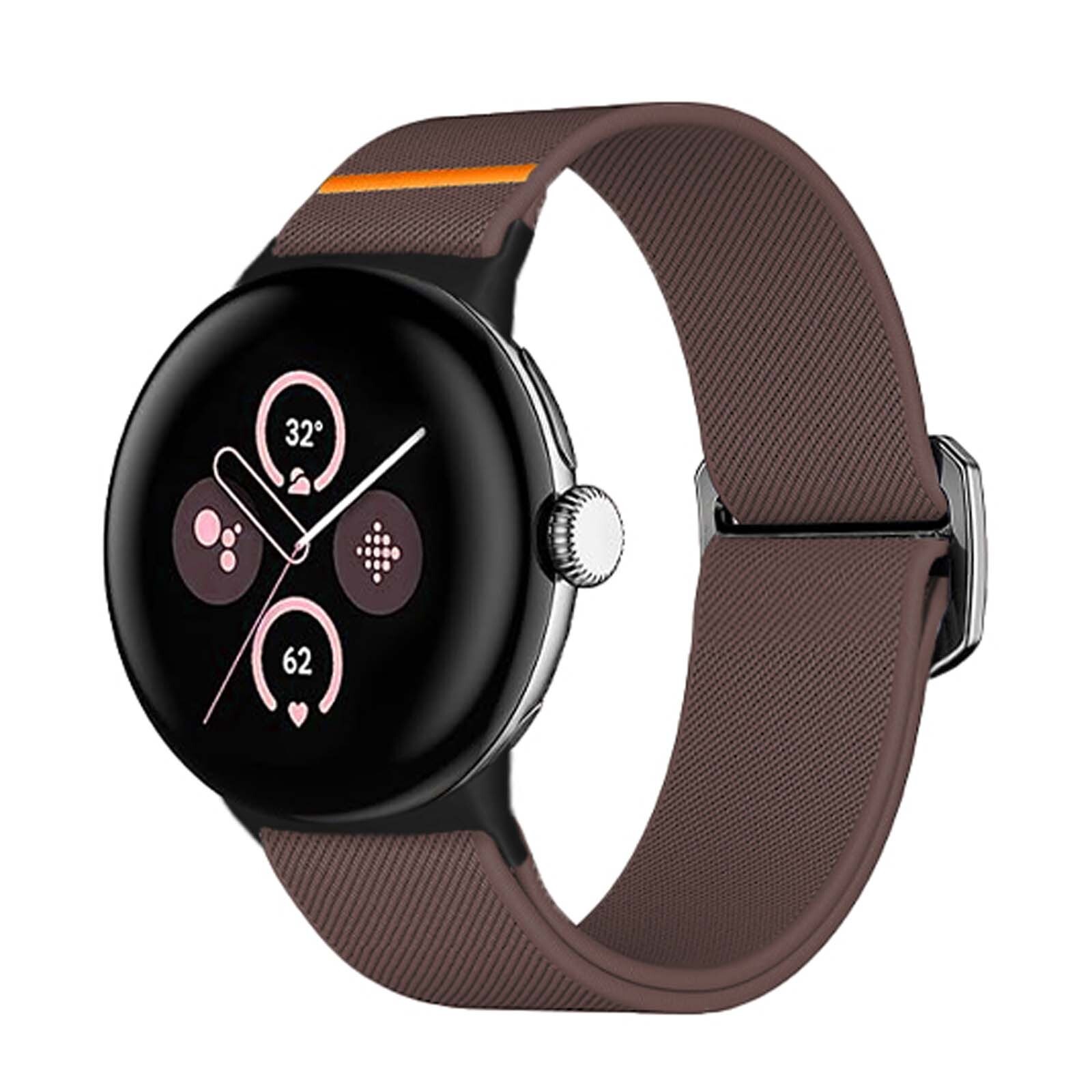 For Google Pixel Watch 3 2 1 41mm/45mm Elastic Nylon Bullhead Buckle Band Strap