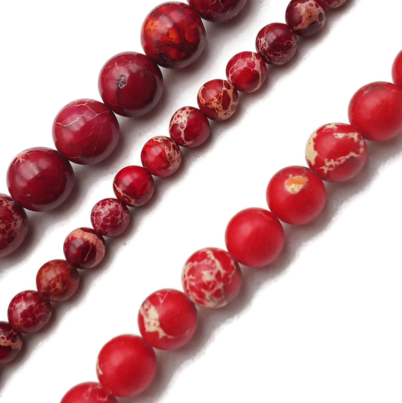 Red Sea Sediment Jasper Smooth Round Beads 4mm 6mm 8mm 10mm 12mm 15.5″ Strand