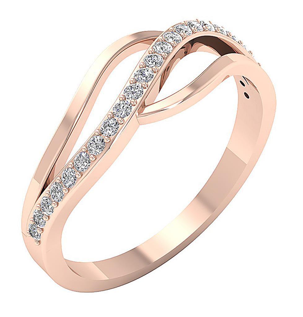 Engagement Ring Natural Diamond SI1 G 0.25 Carat 14K Rose Gold Appraisal 7.25 mm