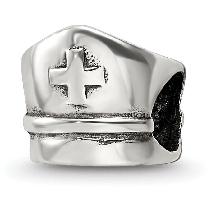 Silver Reflections Nurse Hat Bead QRS3520