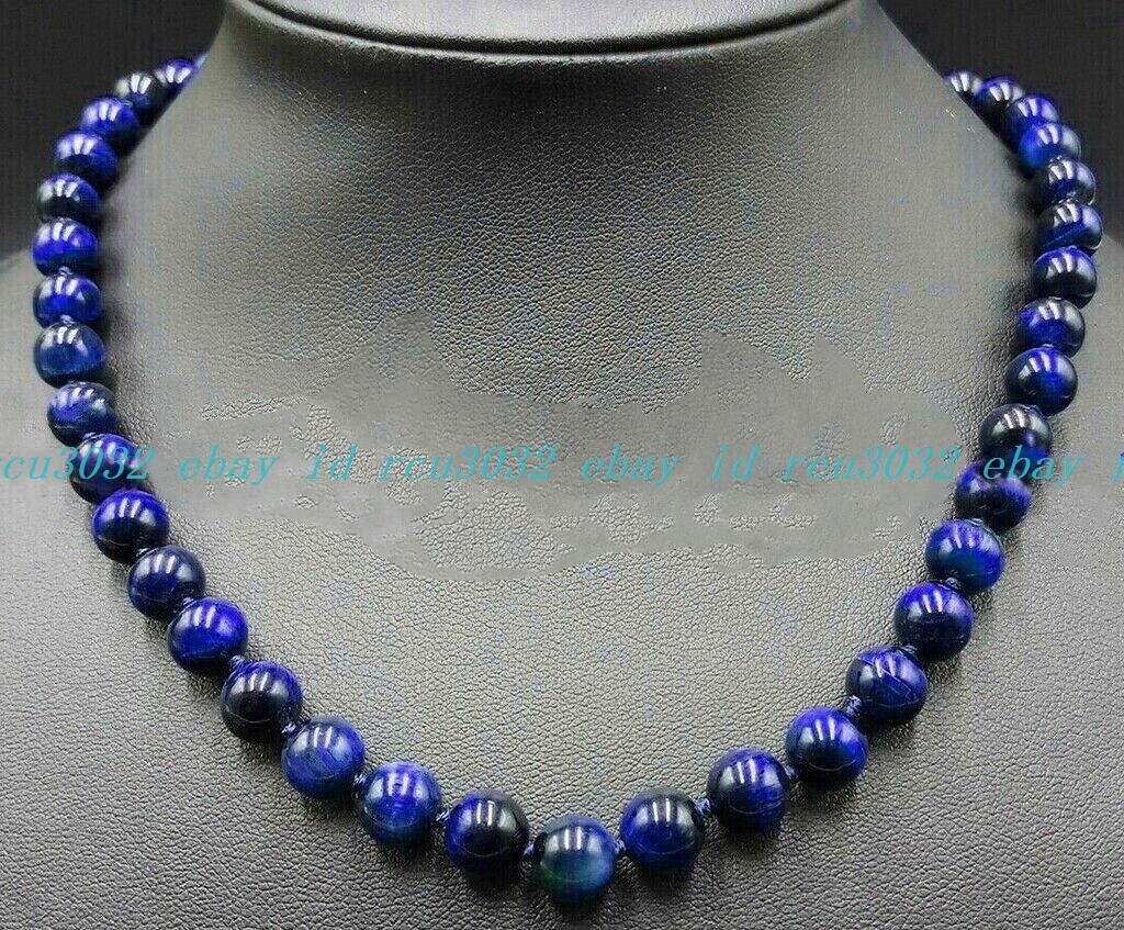 Natural 6/8/10/12mm Multicolor Tiger’s Eye Gemstone Round Beads Necklace 16-36”
