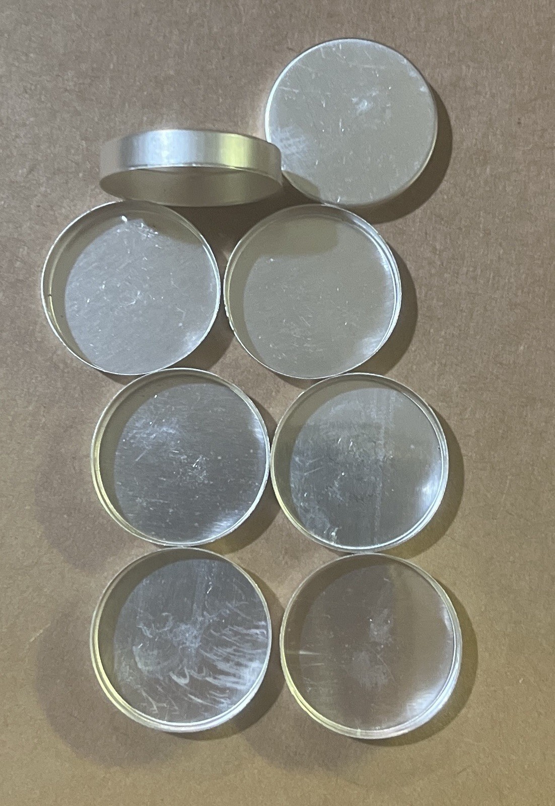 Two 20mm Round Plain Fine Silver Bezel Cup 32gauge Setting