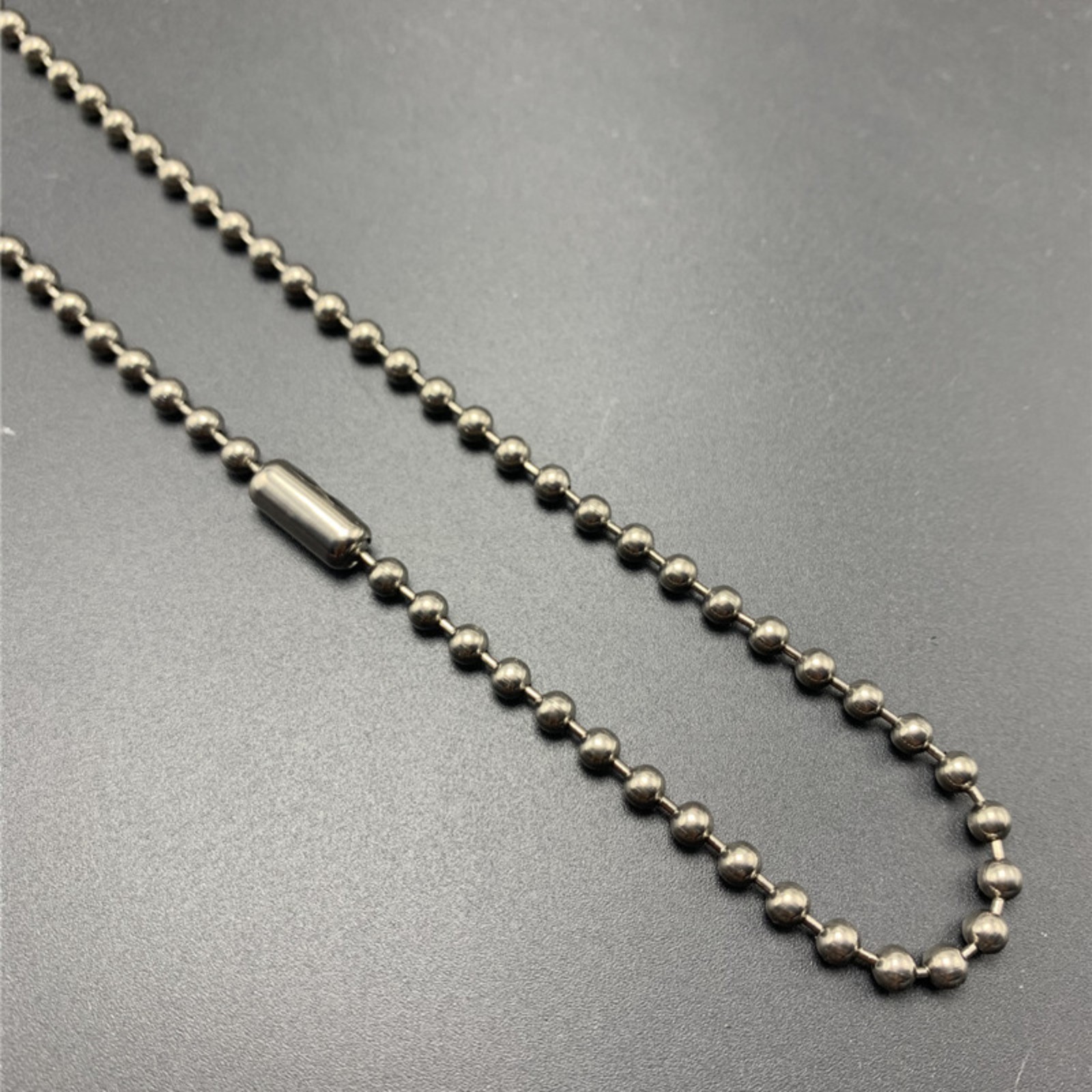 2mm 2.4mm 3mm 4mm Titanium Ball Beads Chain Necklace Anti-allergy 25.6” Unisex