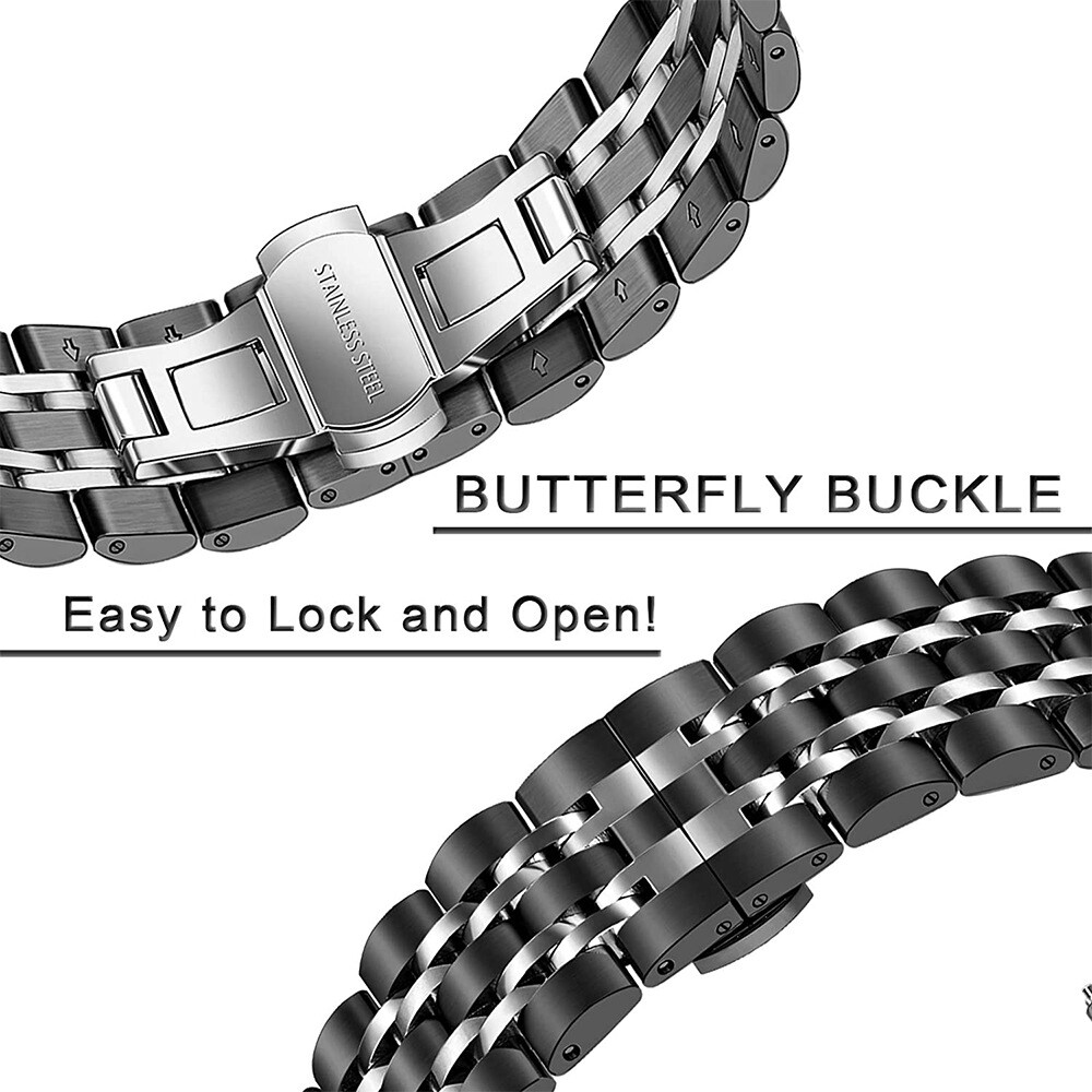 High Quality Solid Stainless Steel Watch Band Strap Metal Quick Release 20 22mm