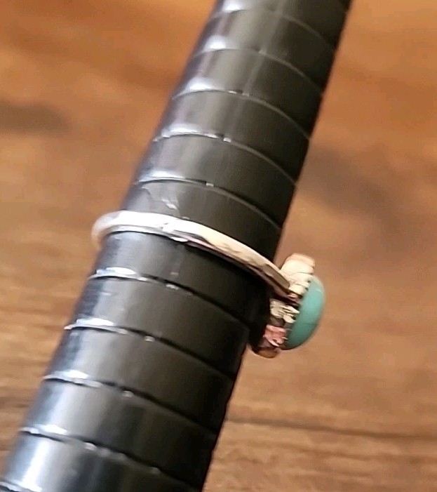 Faux Turquoise Silver Toned Ring Size 5 Women’s Ring Size 5