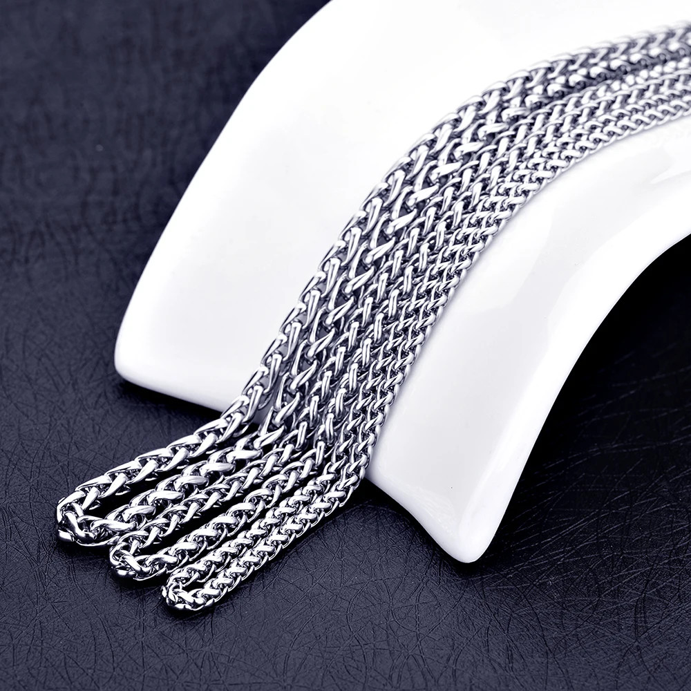 Wholesale Price Width 4MM Stainless Steel Chain Necklace For Men Fashion Hip-Hop
