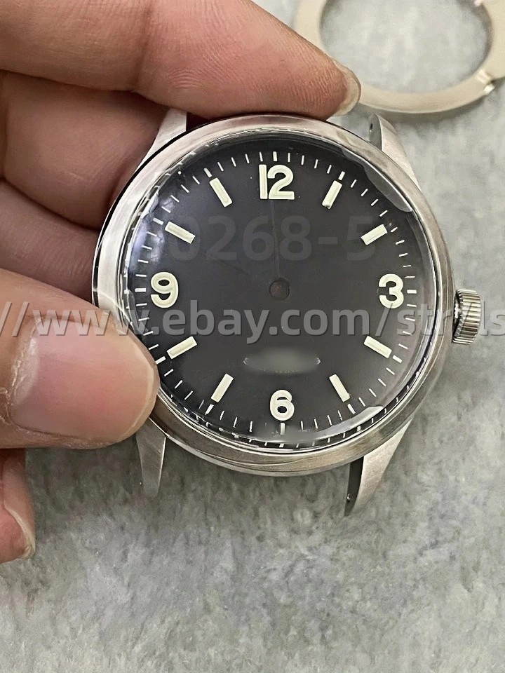 DIY SET for 41MM 2824 Watch Case + Dial + Hands + Strap Sapphire