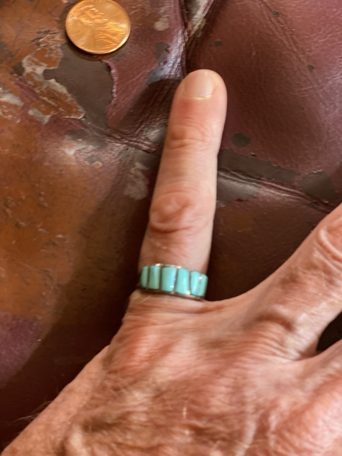 turquoise ring size 6wght2grams