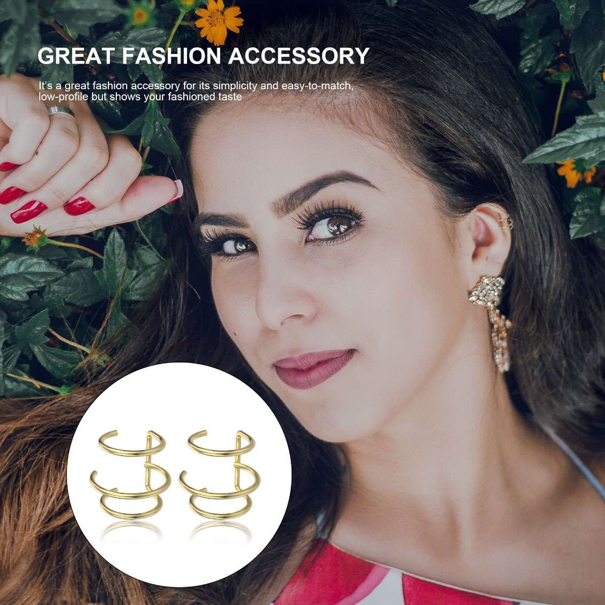 12PCS Stainless Steel Ear Cuff Clips on Wrap Women Men Earrings Set Non Piercing