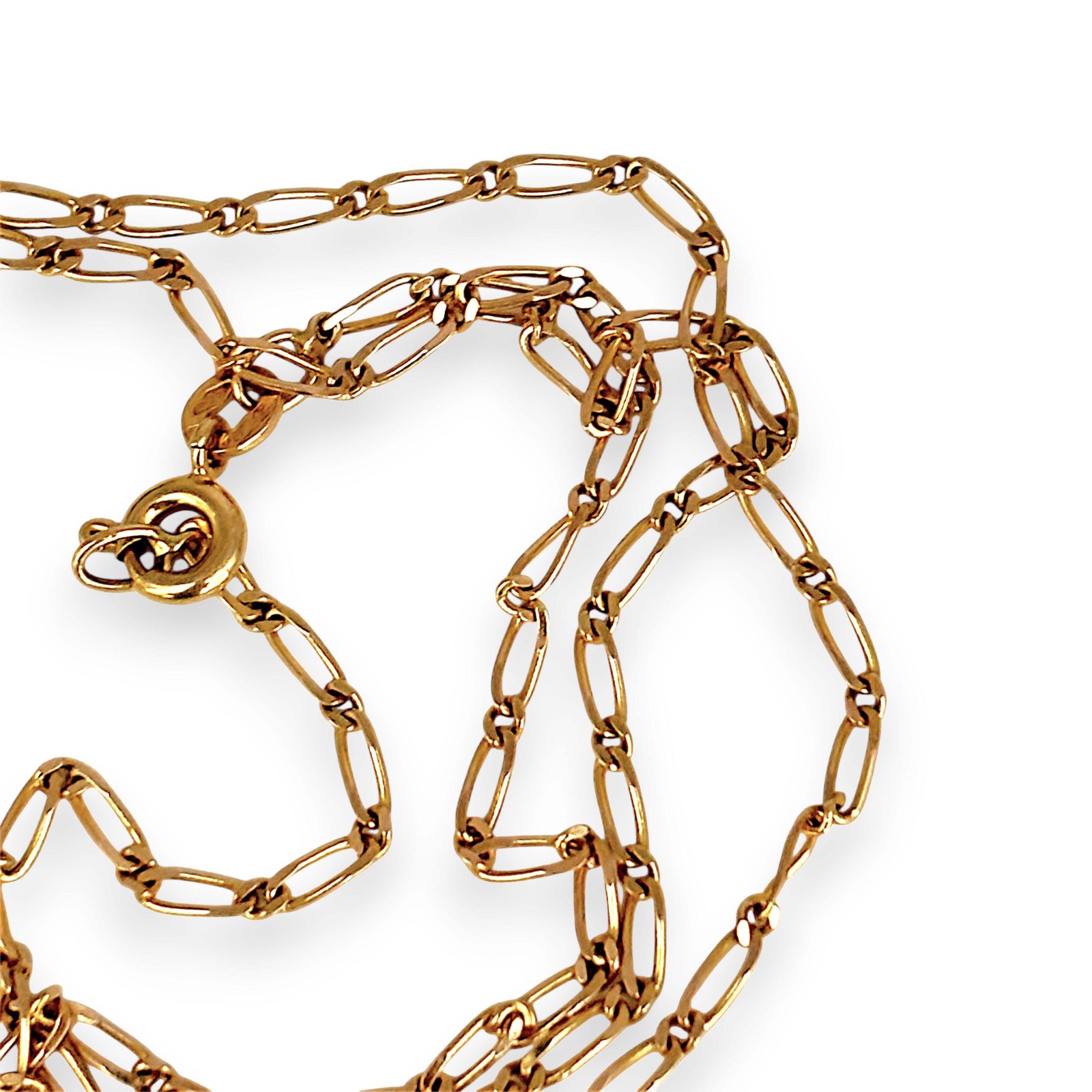 NZGD | 9ct Gold UNOAERRE Aurora 1×1 Fiagor Chain 50cm