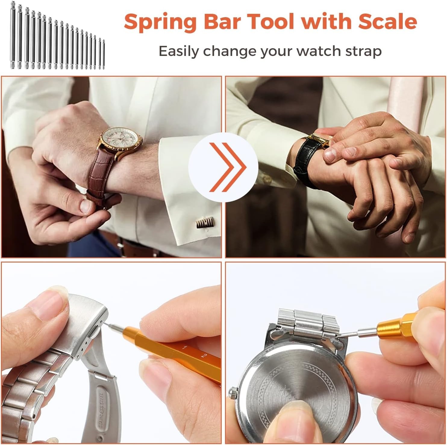 Luxury Watch Repair Tool Set – Battery Change & Strap Adjustment for Enthusiasts