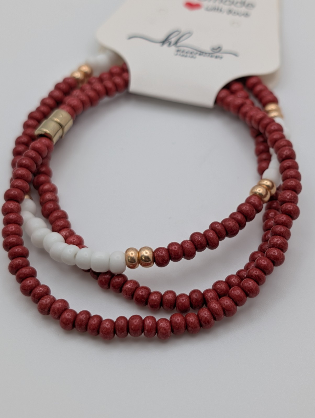 3 pack Multicolor Seed Bead Bracelet Stackable Stretchy String