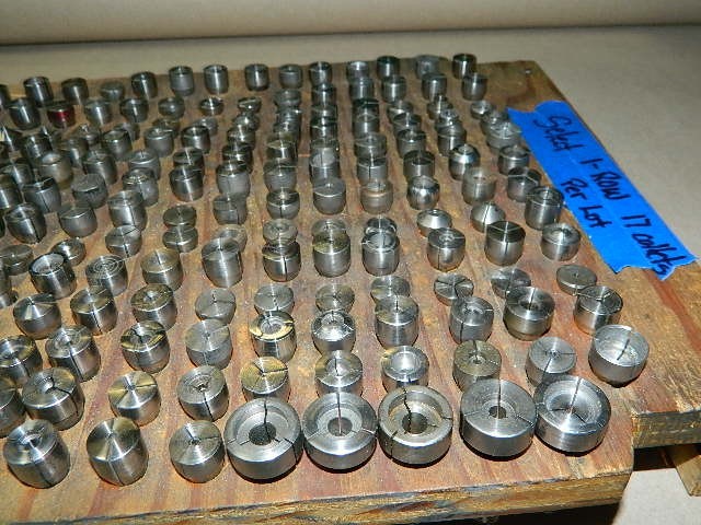 Watchmakers Lathe 10MM D Collets 17 collets in lot FITS LEVIN SELECT ROWS 1 – 13