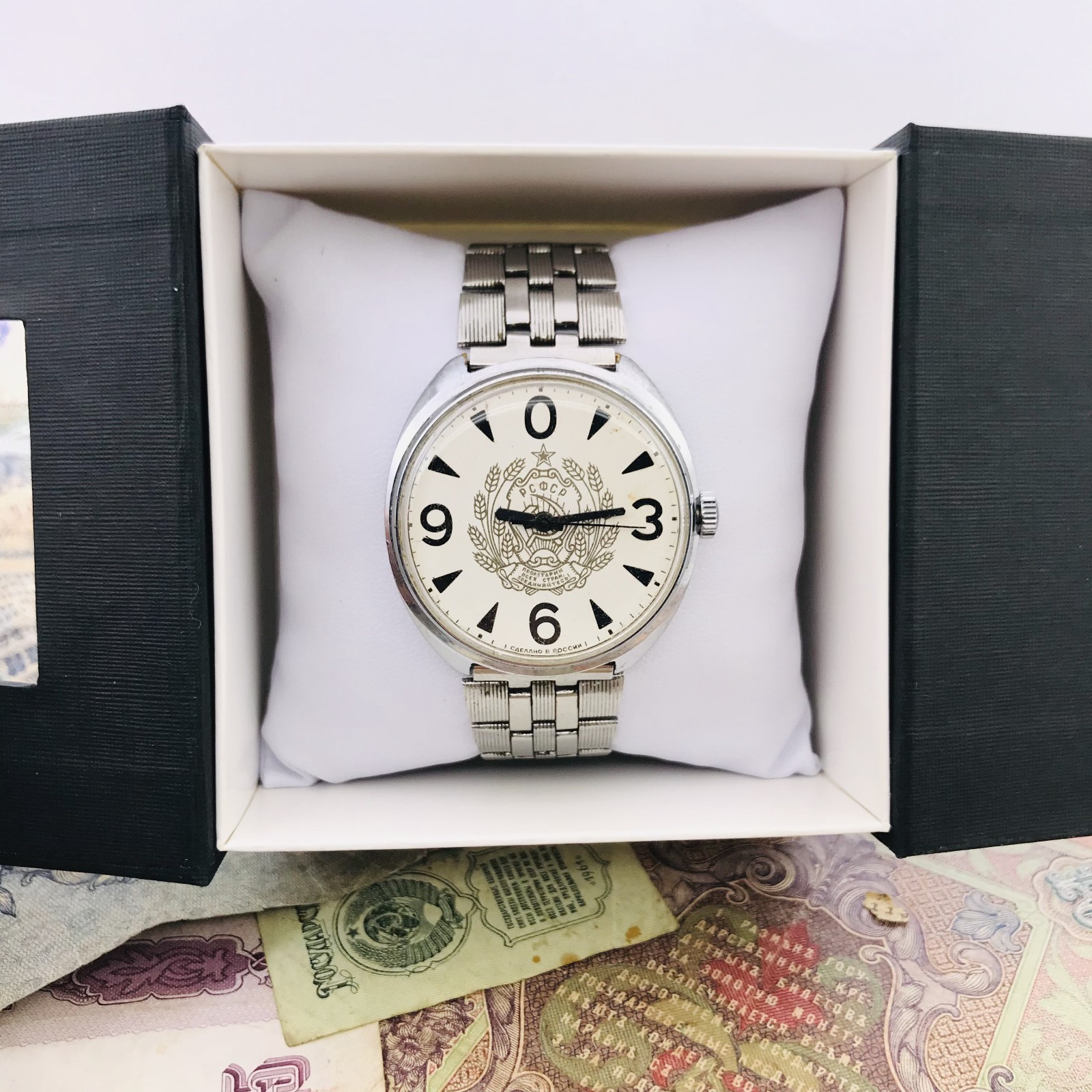 0️⃣ Rare Raketa Big Zero USSR Coat of Arms Soviet Watch 2609 USSR Service 🛠
