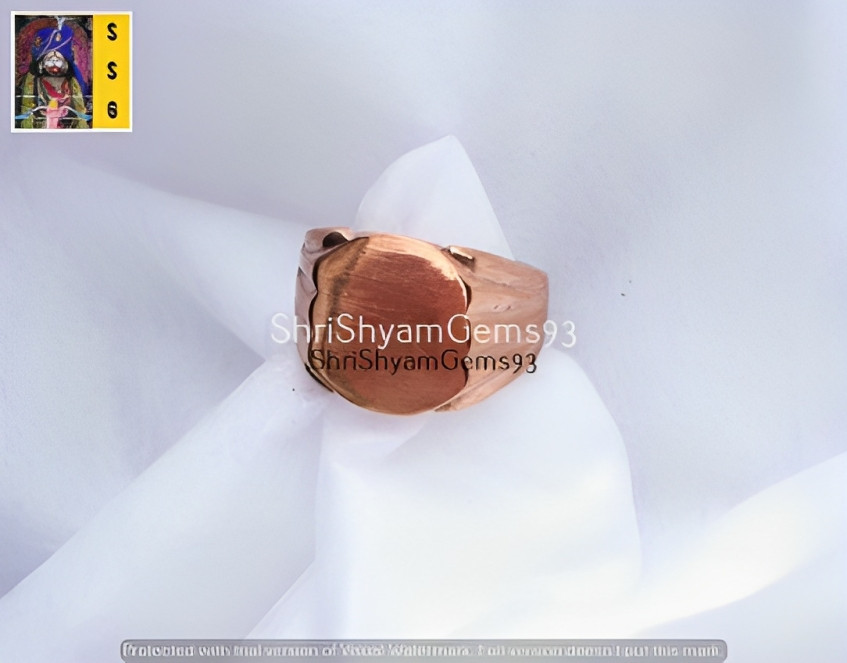 Men’s Pure Solid Copper New Design Signet Cast For Men Women Unisex Band Ring