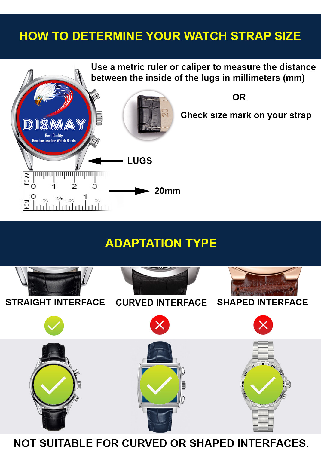 DISMAY REPLACEMENT TUBE & SCREW PIN FOR INVICTA WATCH STRAP BAND