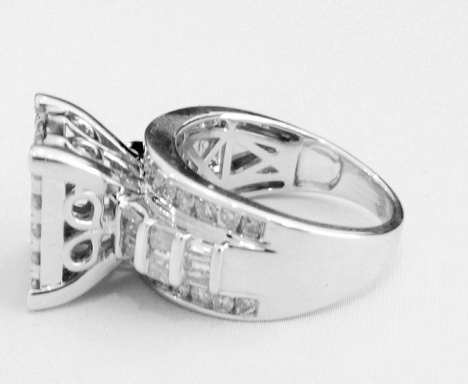 1.5Ct White Round & Baguette Simulated Diamond Men’s Ring In 925 Sterling Silver