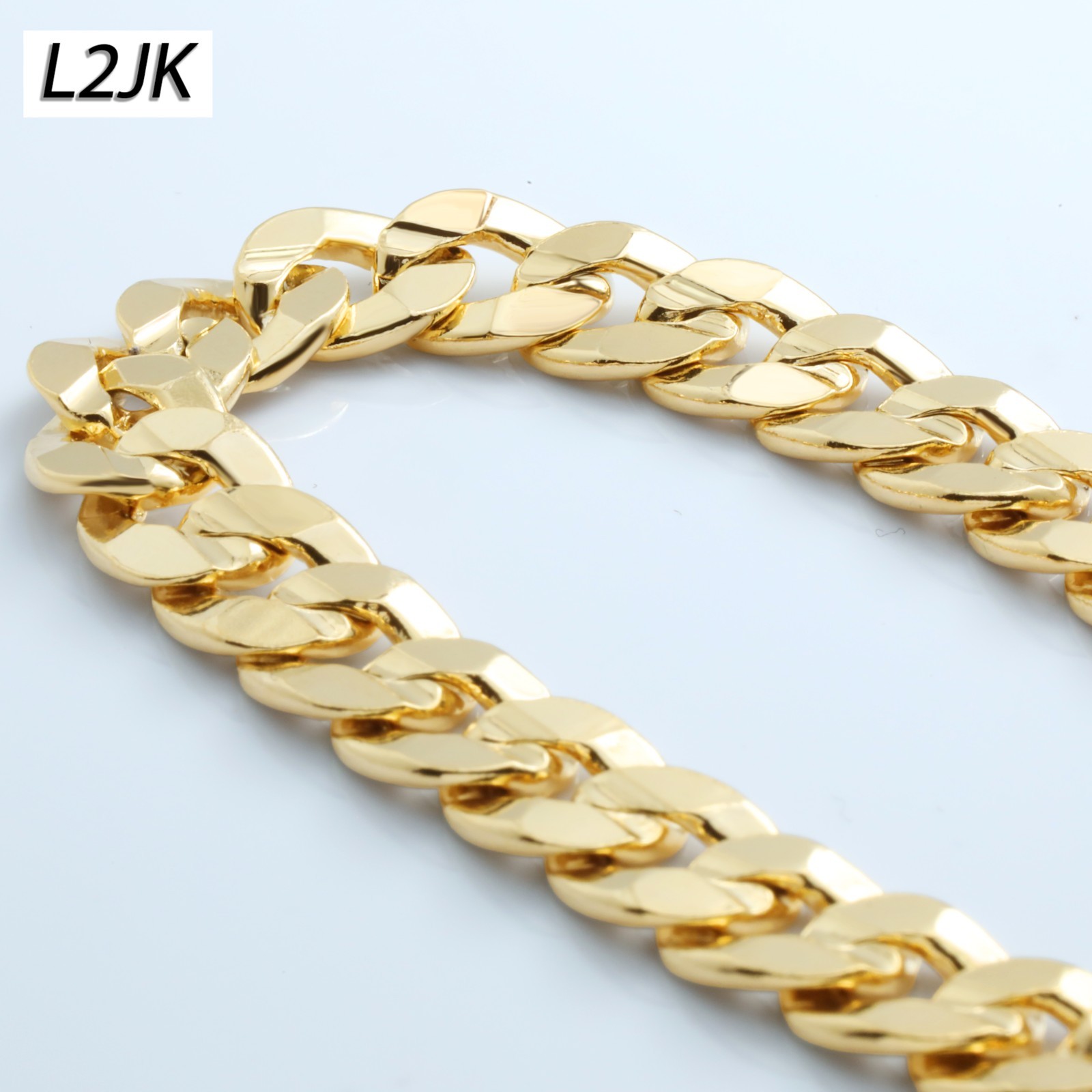 Concave Cuban Link Chain 10mm Bracelet 8.5″ | 14K Gold Plated HipHop Men Fashion