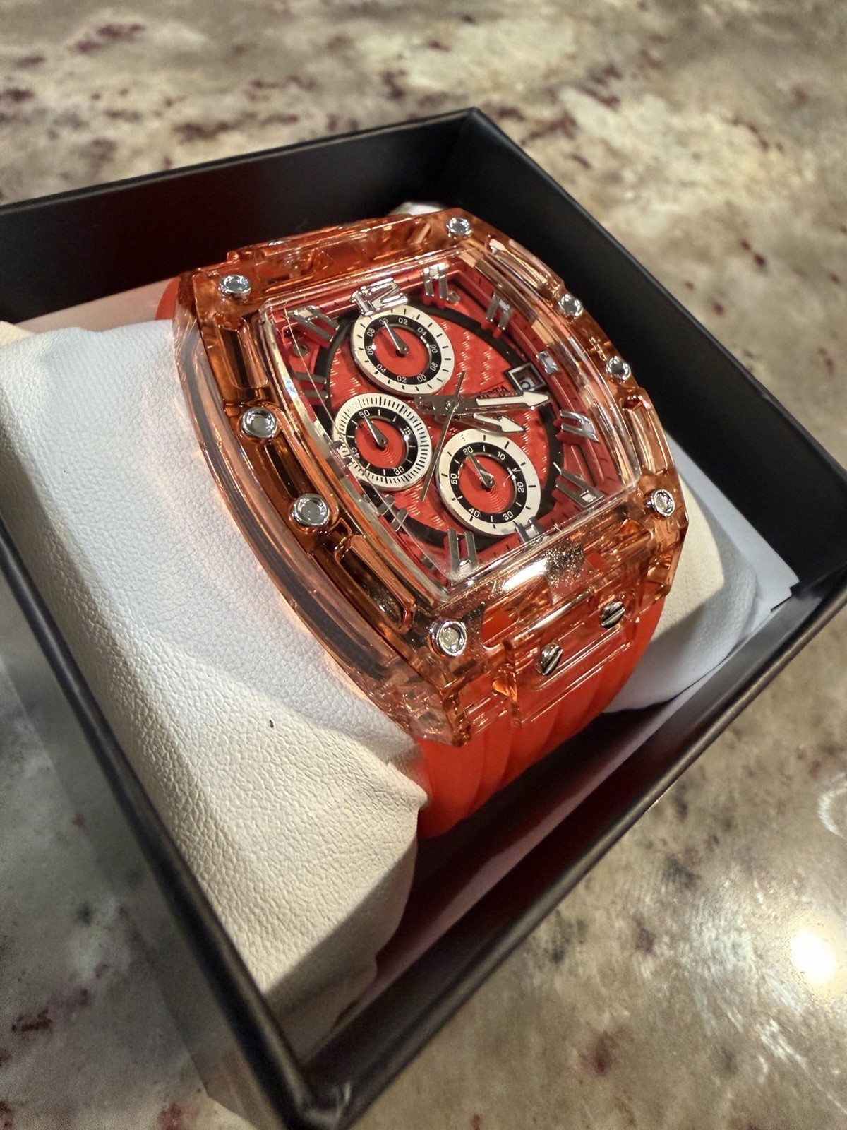 Invicta S1 Rally / Racing Chronograph Quartz Date Tonneau Watch 44mm